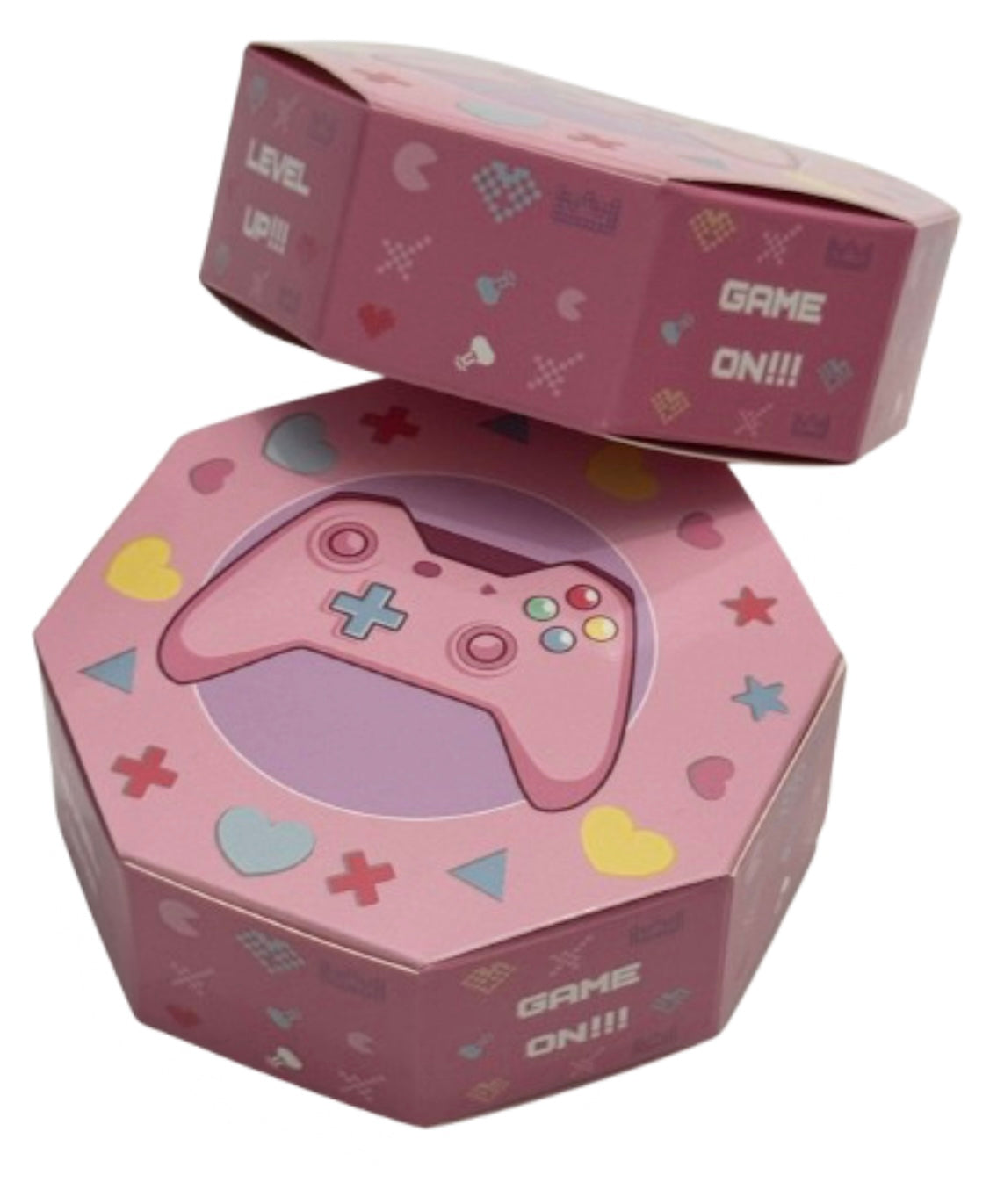 Pink Gamer Party Favours Box – Girls Gaming Birthday Party Treat Box – Video Game Controller Theme Birthday Favours – Level Up Party Decor