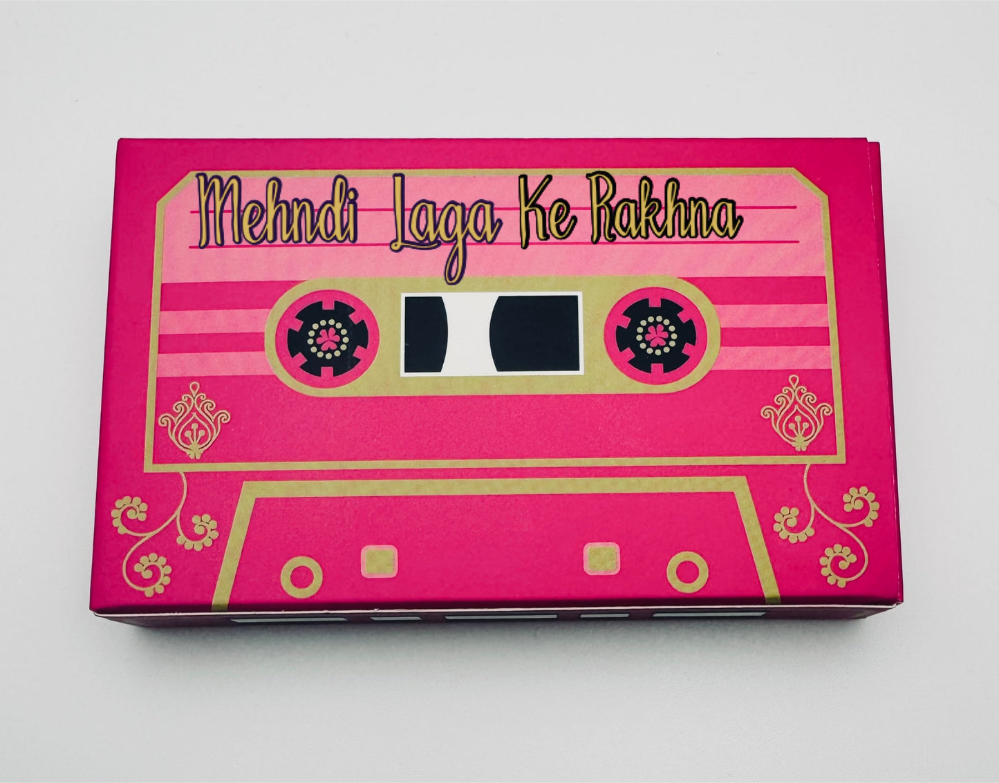 Cassette Tape Style Mehndi Dholki Wedding Favours Candy Boxes Sweets Gifts For Guest Pink Yellow Favours