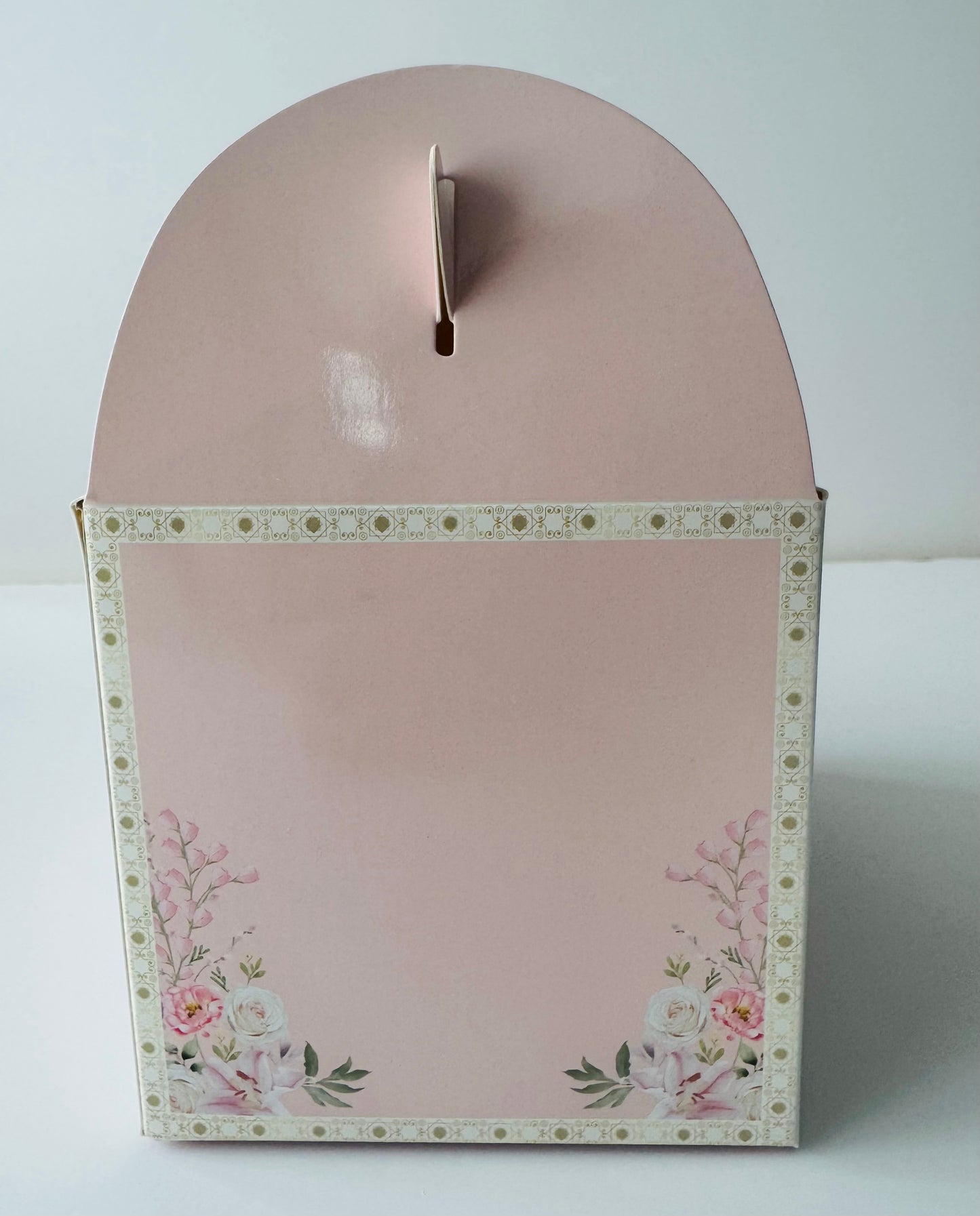 Pink Floral Gable Favour Boxes