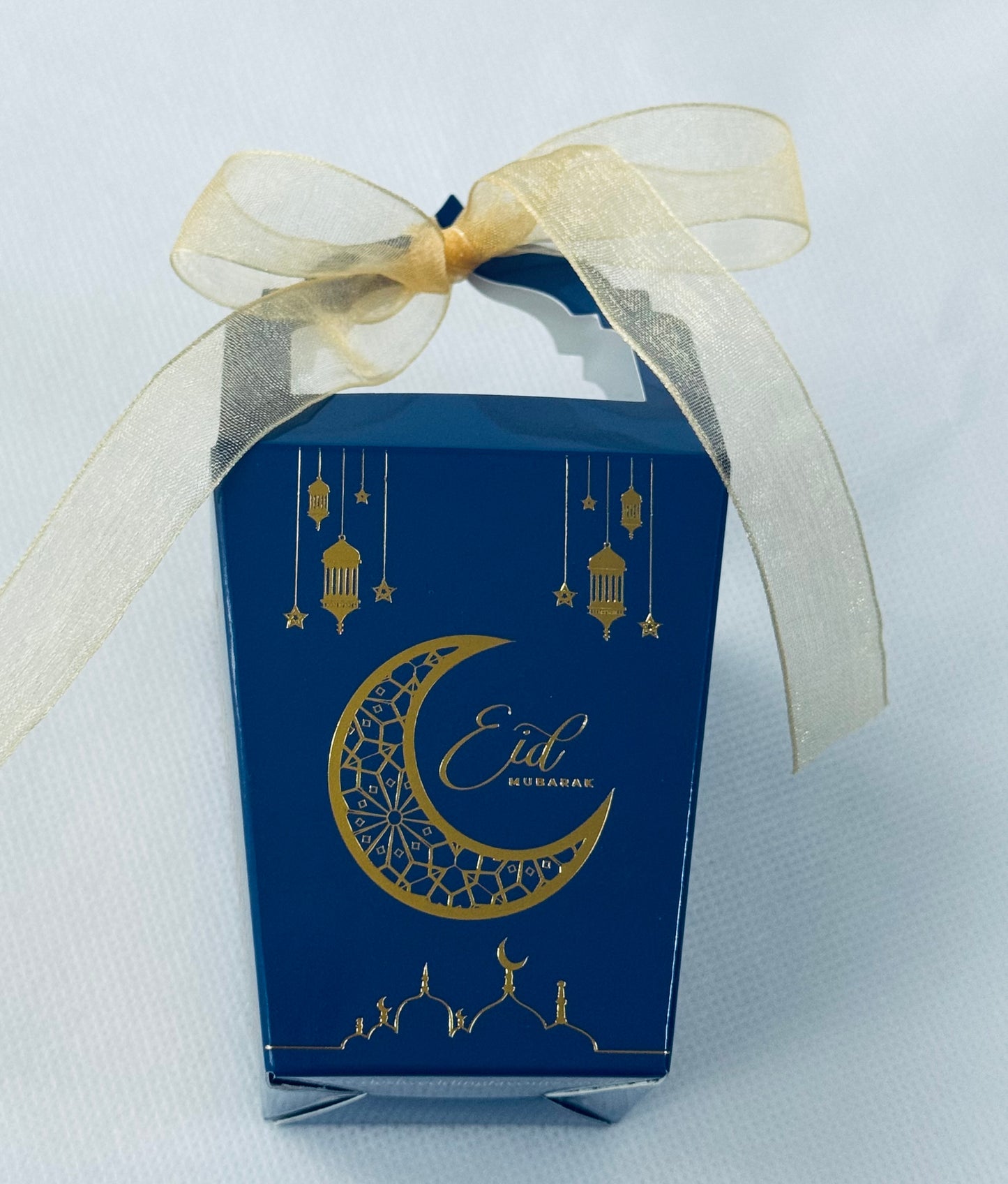 Eid Boxes For Sweets /Dates /Chocolates Lantern Style Navy/Gold Favour Boxes