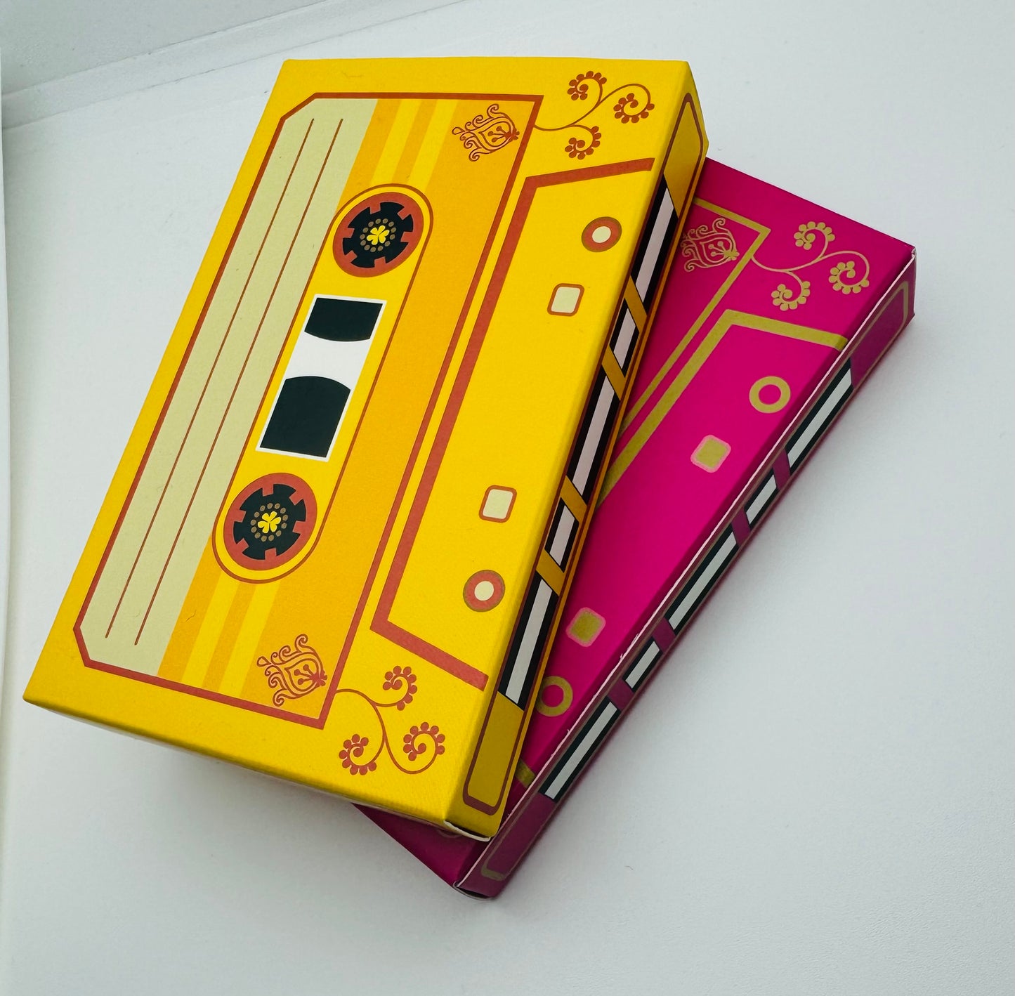 Cassette Tape Style Mehndi Dholki Wedding Favours Candy Boxes Sweets Gifts For Guest Pink Yellow Favours