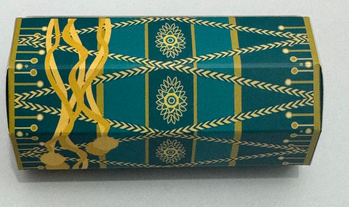 Mendhi Dholki Dhol Themed Favour Boxes, Teal green