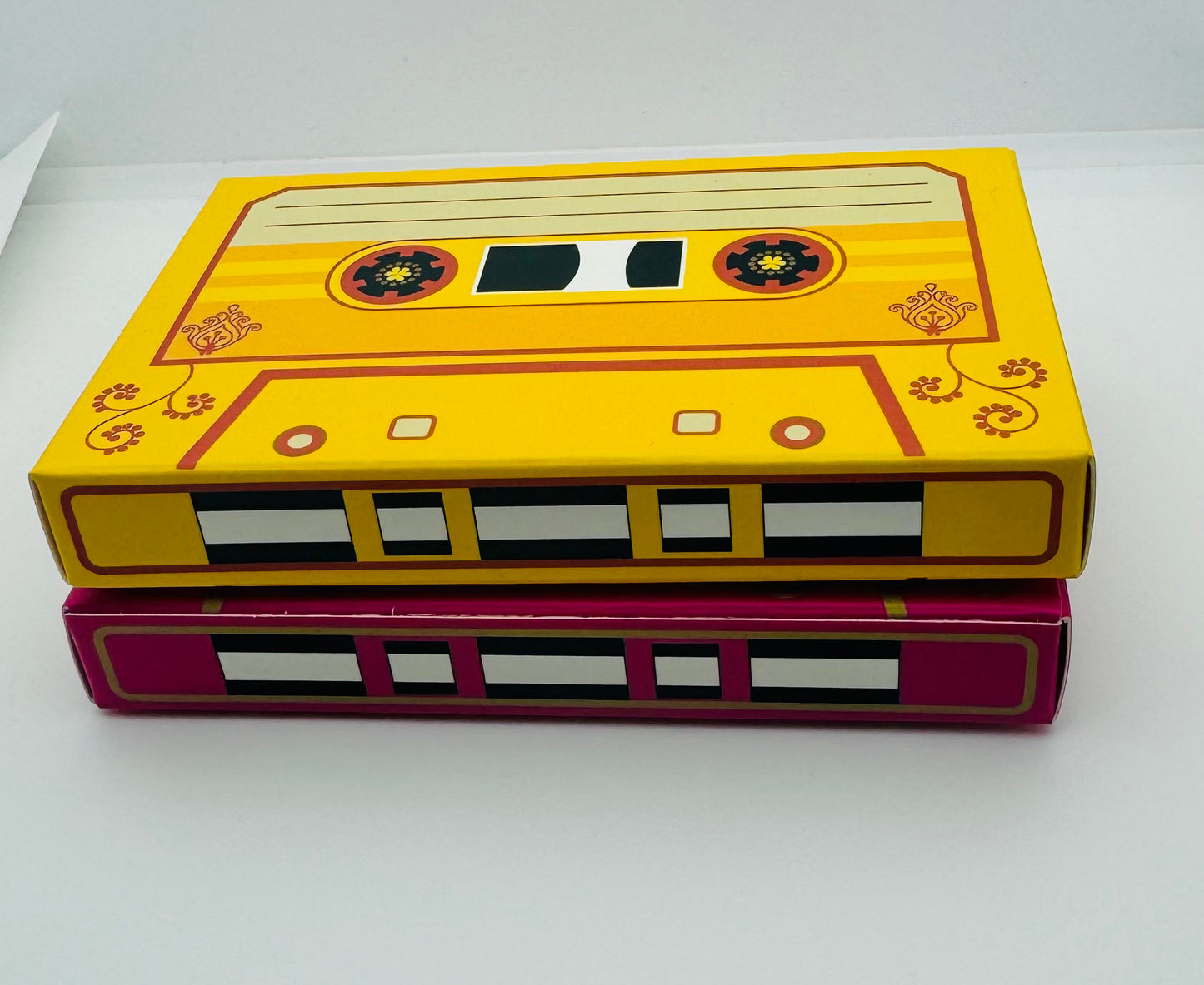 Cassette Tape Style Mehndi Dholki Wedding Favours Candy Boxes Sweets Gifts For Guest Pink Yellow Favours