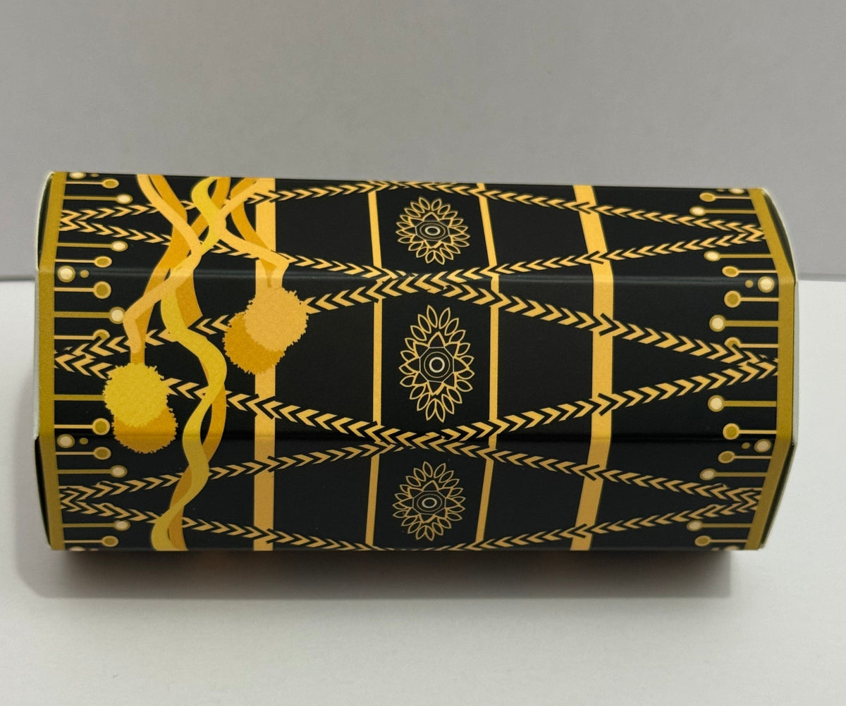 Qawwali Night Mendhi Dholki Dhol Themed Favour Boxes, Black